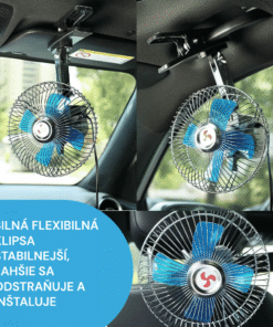 Alternative view of Oscilačný ventilátor s klipom a 12V autozástrčkou, 8 palcov